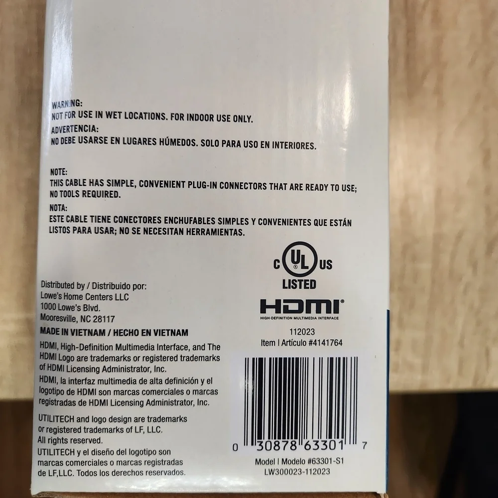 Utilitech HDMI Cable 50 ft